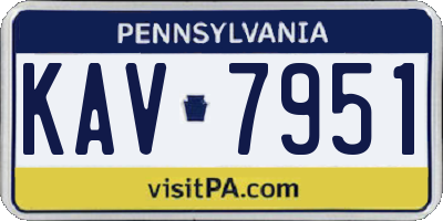 PA license plate KAV7951