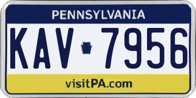 PA license plate KAV7956