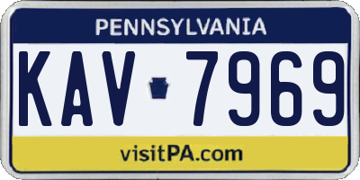 PA license plate KAV7969