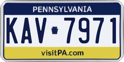 PA license plate KAV7971