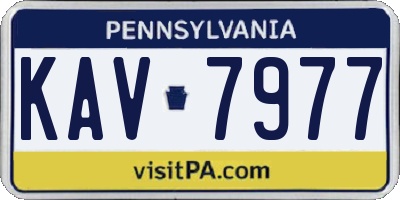 PA license plate KAV7977