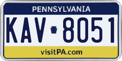 PA license plate KAV8051