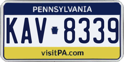 PA license plate KAV8339