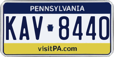 PA license plate KAV8440