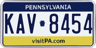 PA license plate KAV8454