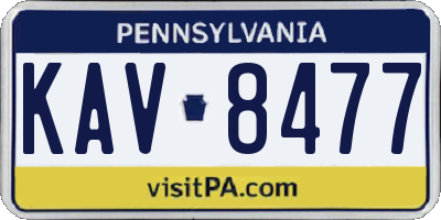 PA license plate KAV8477