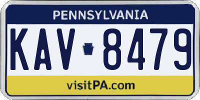 PA license plate KAV8479