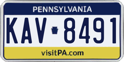 PA license plate KAV8491