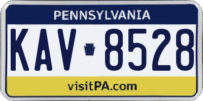 PA license plate KAV8528