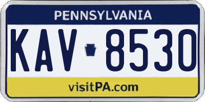 PA license plate KAV8530