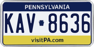 PA license plate KAV8636
