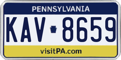 PA license plate KAV8659