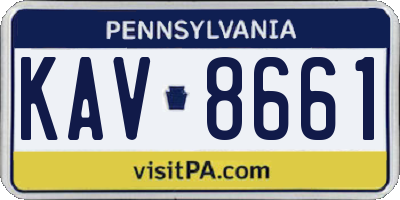 PA license plate KAV8661