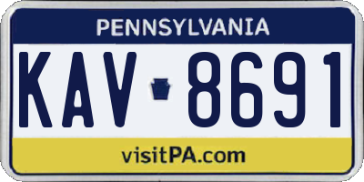PA license plate KAV8691