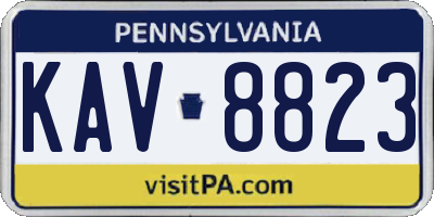 PA license plate KAV8823