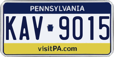 PA license plate KAV9015