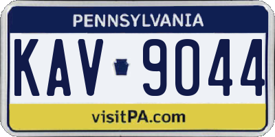 PA license plate KAV9044