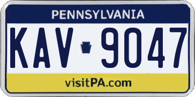 PA license plate KAV9047