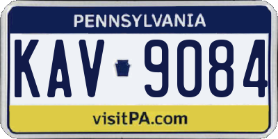 PA license plate KAV9084