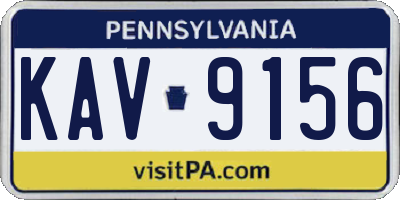 PA license plate KAV9156