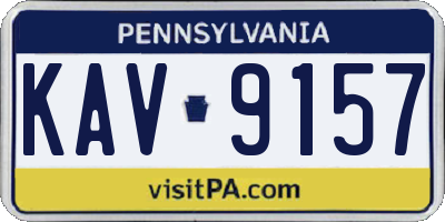 PA license plate KAV9157