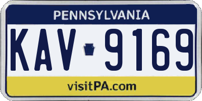 PA license plate KAV9169
