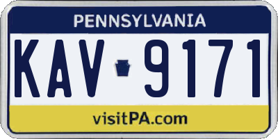 PA license plate KAV9171