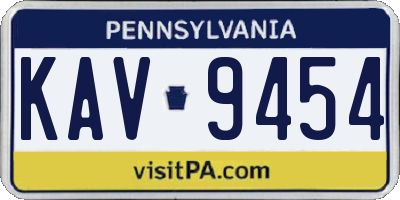PA license plate KAV9454