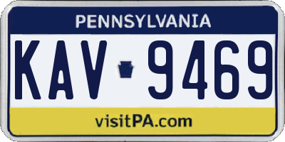 PA license plate KAV9469
