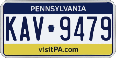 PA license plate KAV9479
