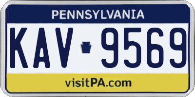 PA license plate KAV9569