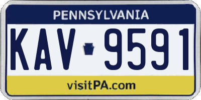 PA license plate KAV9591