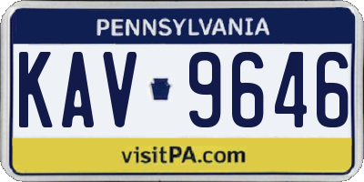 PA license plate KAV9646