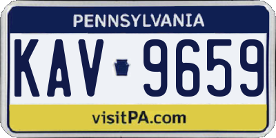 PA license plate KAV9659