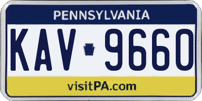 PA license plate KAV9660