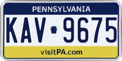 PA license plate KAV9675