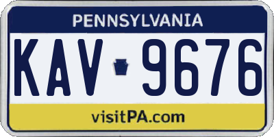 PA license plate KAV9676