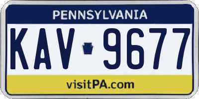 PA license plate KAV9677