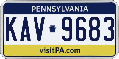 PA license plate KAV9683