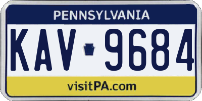 PA license plate KAV9684