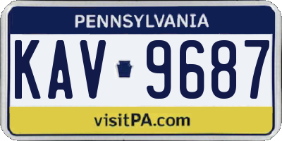 PA license plate KAV9687