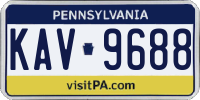 PA license plate KAV9688