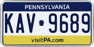 PA license plate KAV9689