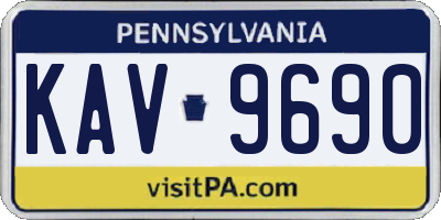 PA license plate KAV9690