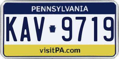 PA license plate KAV9719