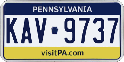 PA license plate KAV9737