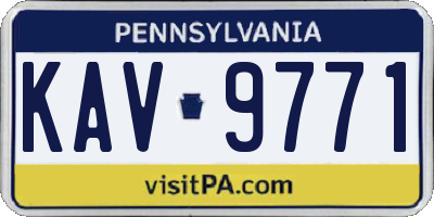 PA license plate KAV9771