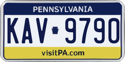 PA license plate KAV9790