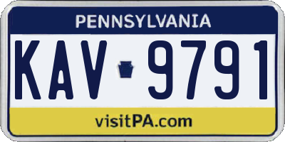 PA license plate KAV9791