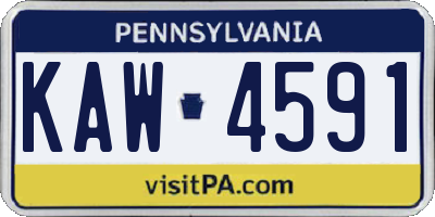 PA license plate KAW4591